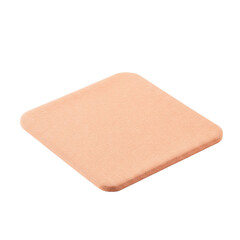 Fabric coaster on transparent background
