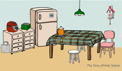 my tiny dining space