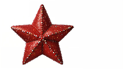 red star isolated on white