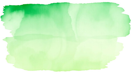 Fototapeta premium green watercolor paint brush stroke isolated in transparent background 