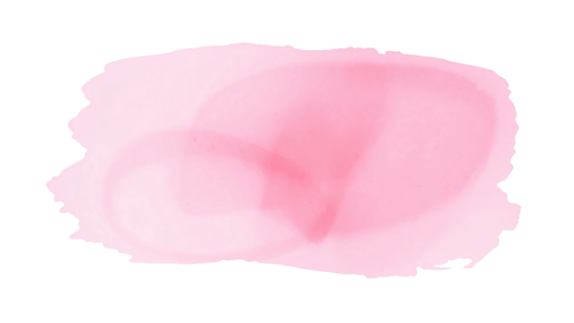 pink watercolor paint brush stroke isolated in transparent background 