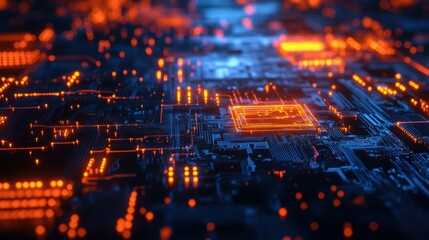 Obraz premium Edge computing AI device processing real-time data 2.jpeg