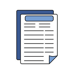 Exam lineal color line icon with white background vector stock illustration