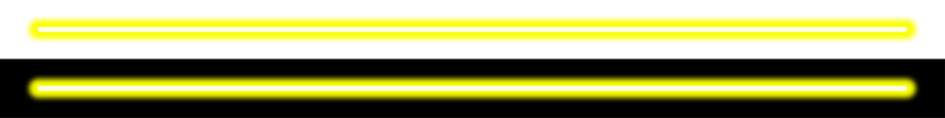 Long neon lamp, sign. yellow color. Vector illustration 