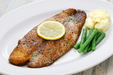 basa fish fillet cajun spiced meunière