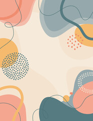 Hand drawn colourful art background design.