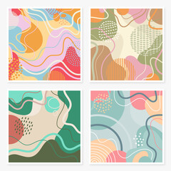 Fototapeta premium Hand drawn colourful art background design.