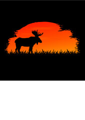 Animal Silhouette in sunset