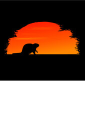 Animal Silhouette in sunset