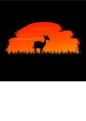 Animal Silhouette in sunset