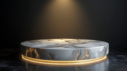 empty and clean podium background, generative ai