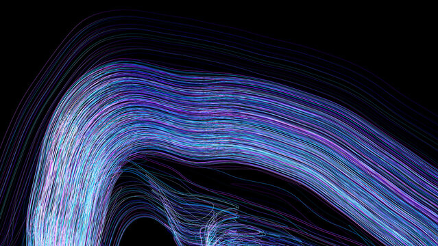 Dynamic abstract lines create a technological background