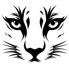 Leopard eye silhouette