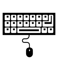 Keyboard icon filled with black