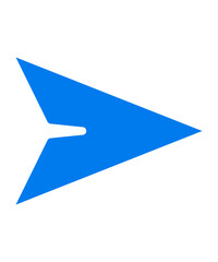 Fototapeta premium send button icon filled with blue