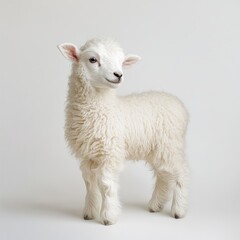 Fototapeta premium Animals Lamb Moment Gentle Fours Fluffy Placed Small