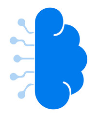 Deep learning icon filled with two tone
