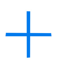 Obraz premium Add icon filled with blue