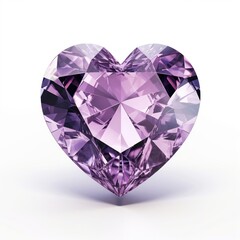 Fototapeta premium Purple Diamond heart diamond gemstone jewelry.