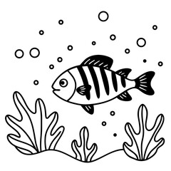 illustration of fish in the water