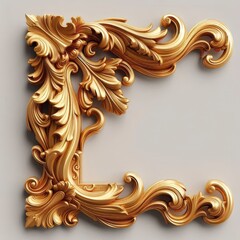 gold ornaments frames & Decorative Baroque Corner