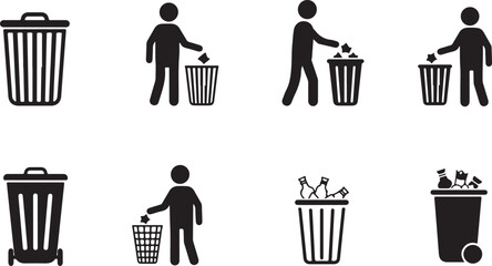 Trash icon vector for web and mobile app. trash can icon. delete sign and symbol.