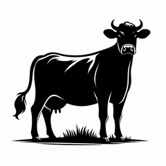Minimalist Cow Silhouette