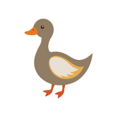 Cute Goose Vector Illustration