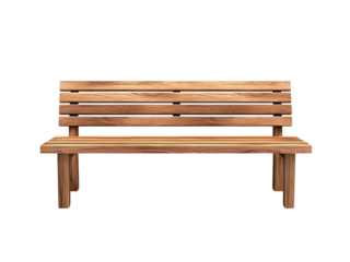 Wooden bench with a modern design