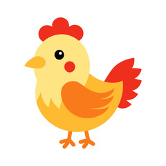 Cute Hen Cartoon Vector Illustration