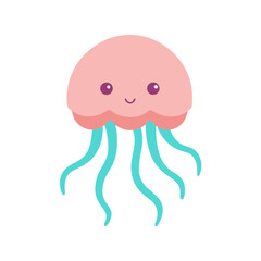 Cute Jellyfish Vector Illustration