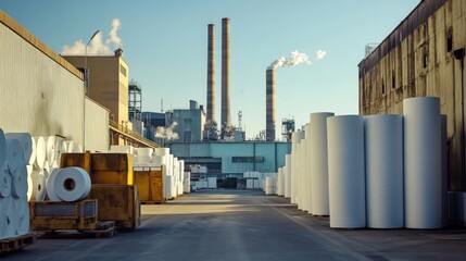 Paper Mill Industrial Landscape: A Day at the Paper Factory