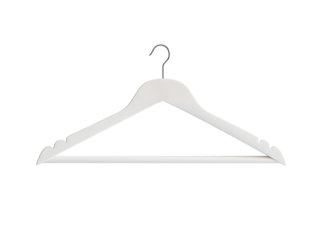 Minimalist white clothes hanger with details