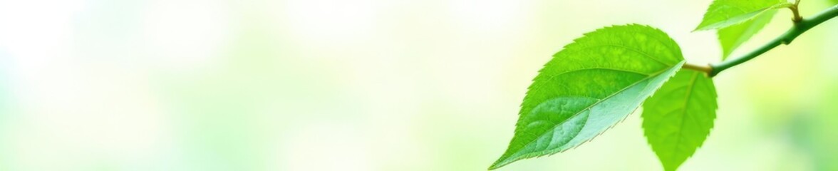 Obraz premium Delicate green leaf isolated on white background, closeup, botanical