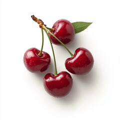 Generic Ripe Cherries View Stems Ultra-realistic Pure