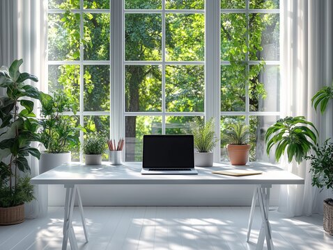 Minimalistischer Arbeitsplatz mit nat&uuml;rlichem Licht