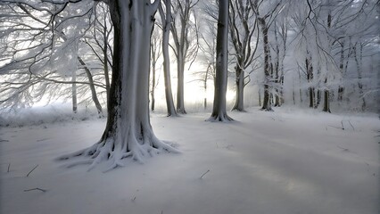 Snow-Covered Winter Forest
