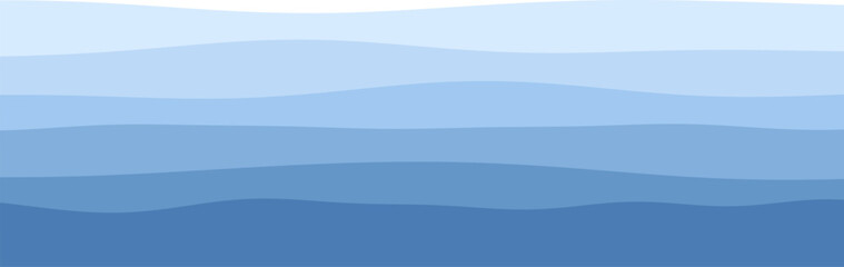 Abstract blue wave pattern with horizontal stripes in gradient shades.