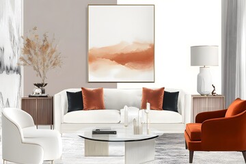 a modern living room interior , Generative AI	