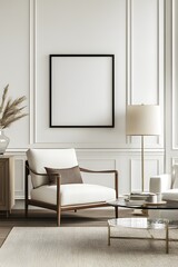 a modern living room interior , Generative AI	