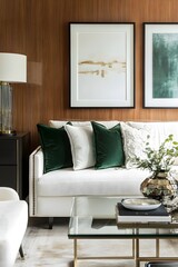 a modern living room interior , Generative AI	