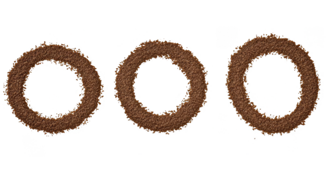 Abstract Brown Glittering Circles Against Transparent Background Isolated Decorative Design Elements Illustration For Ornament Decoration