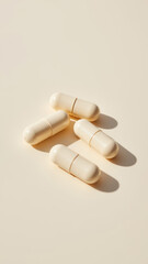 Magnesium Glycinate supplement tablets with a light gradient background, suggesting purity and natural properties.