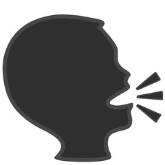 Speaking Head Silhouette
