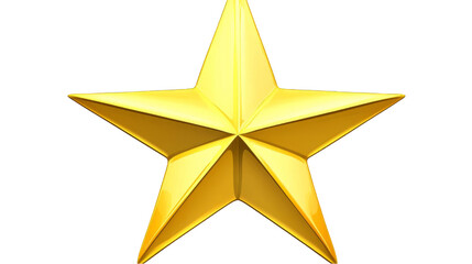 Obraz premium Detailed 3D Rendered Golden Star Illustration Isolated Against Transparent Background Symbolizing Success Award And Decoration Element