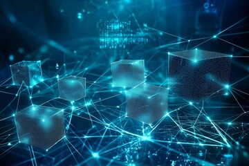 Obraz premium Creative depiction of data processing and networking concepts.