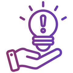 Problem Solving Outline Gradient Icon