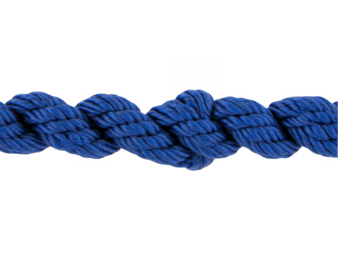 Isolated Blue Rope on Transparent Background a Detailed Illustration of a Twisted and Braided Texture with High Detail
