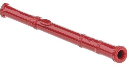 Isolated Red Cannon On Transparent Background A 3D Render Illustration With Metallic Details And Round Barrel