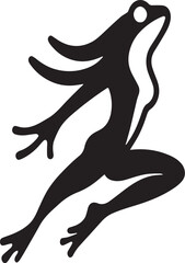 Fototapeta premium Creative Optical Illusion Logo of a Frog and a Woman